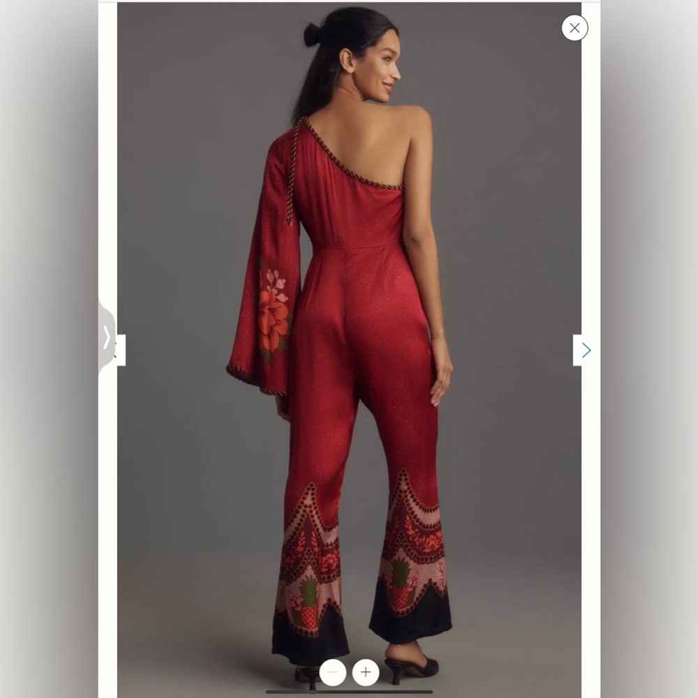 NWT- Farm Rio One Shoulder Jumpsuit